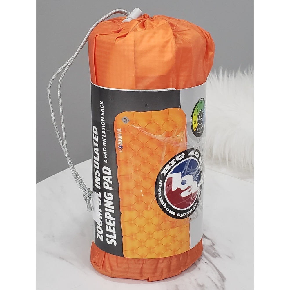 NEW‎ Big Agnes Zoom UL Insulated Sleeping Pad Amber Glow Size 25x72